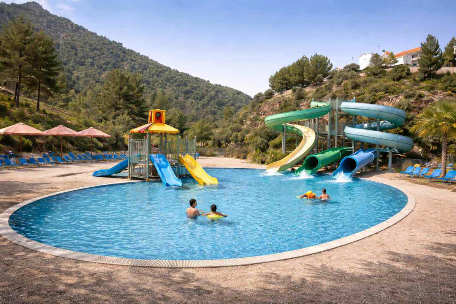 Recreació del nou parc aquàtic de la Vall d'Uixó - Imatge generada per IA Recreació del nou parc aquàtic de la Vall d'Uixó - Imatge generada per IA