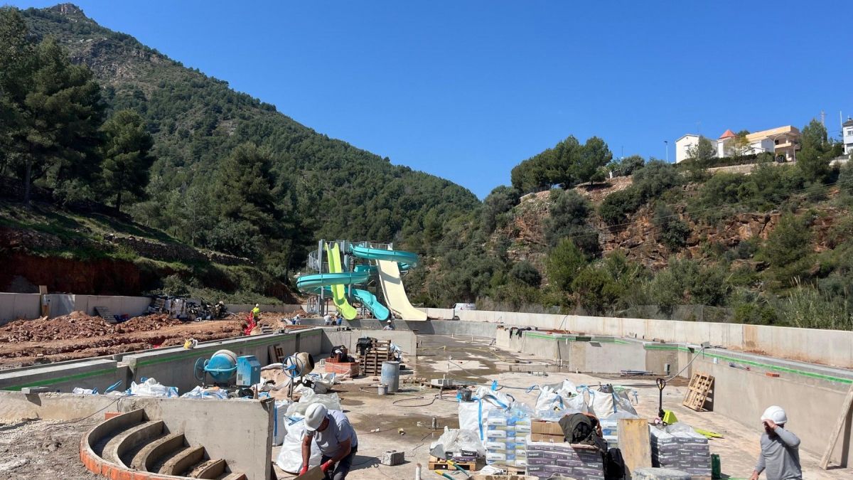 Obres del nou parc aquàtic de la Vall d'Uixó