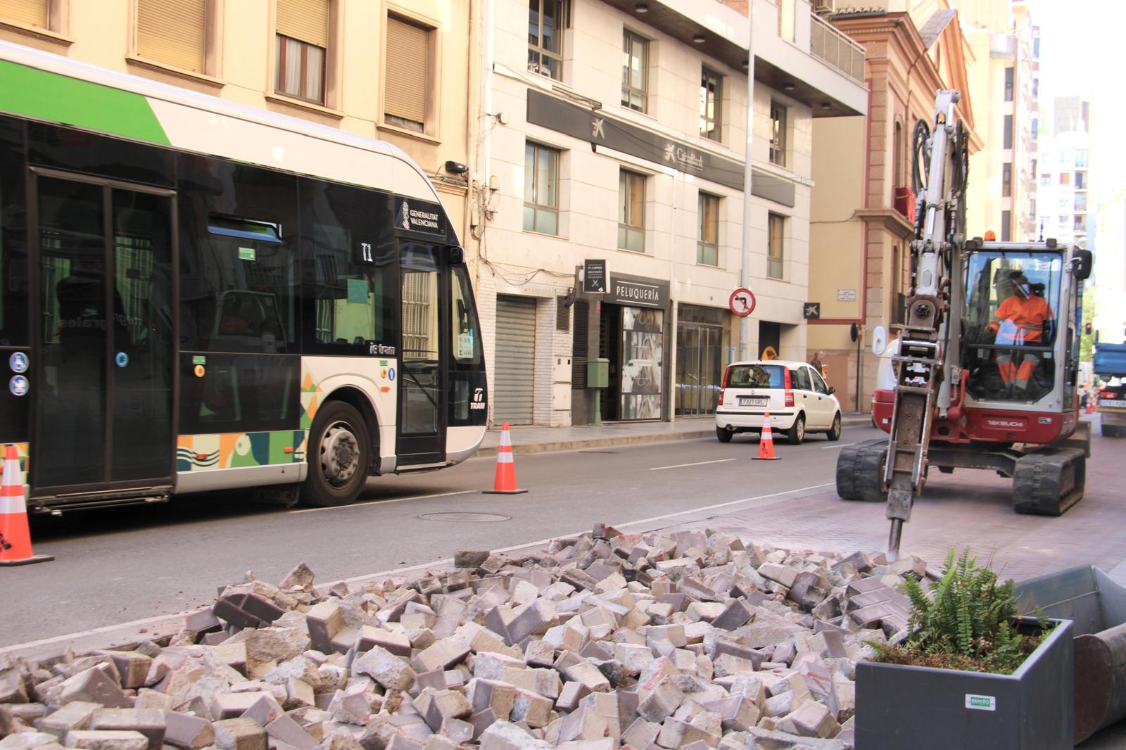 Segona fase d'obres en el TRAM Segona fase d'obres en el TRAM