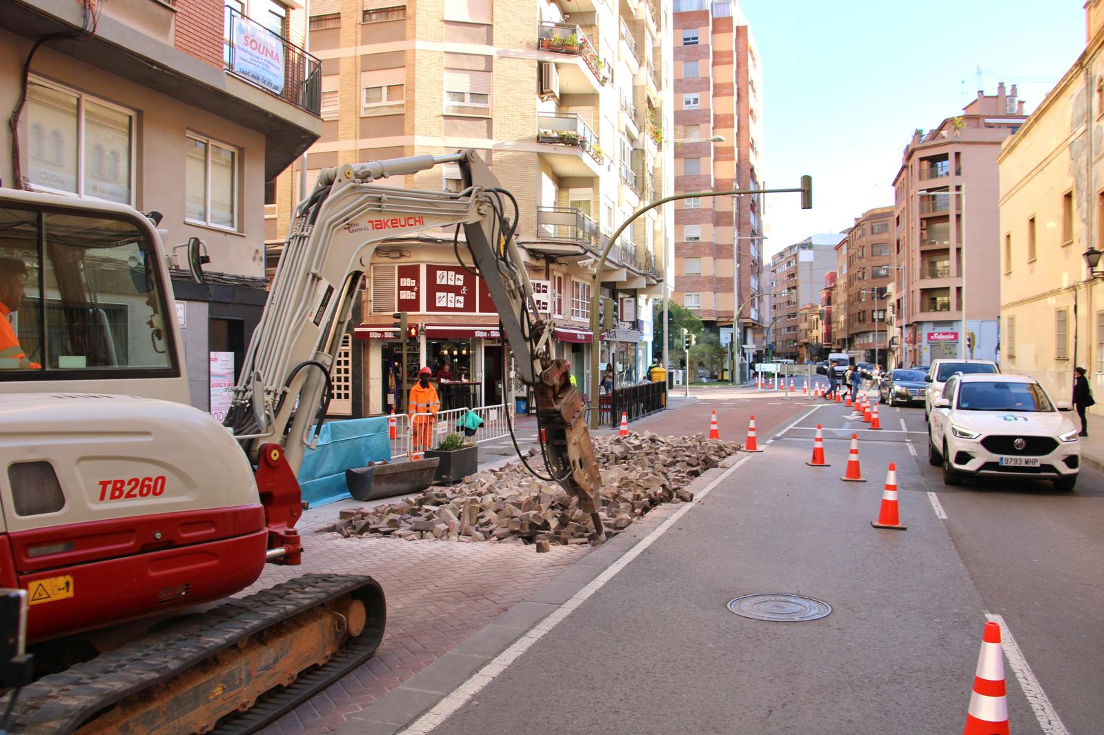 Talls de trànsit per les obres en el TRAM