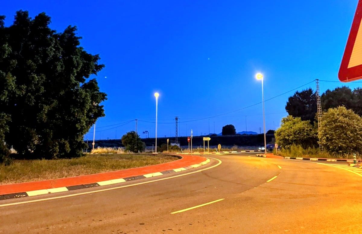 Il·luminació en la rotonda de Venda Nova