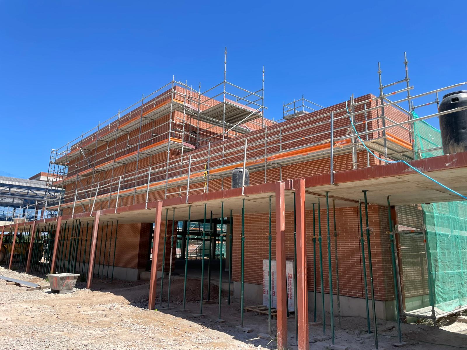 L'esquelet de l'edifici del nou IES Jaume I a Borriana
