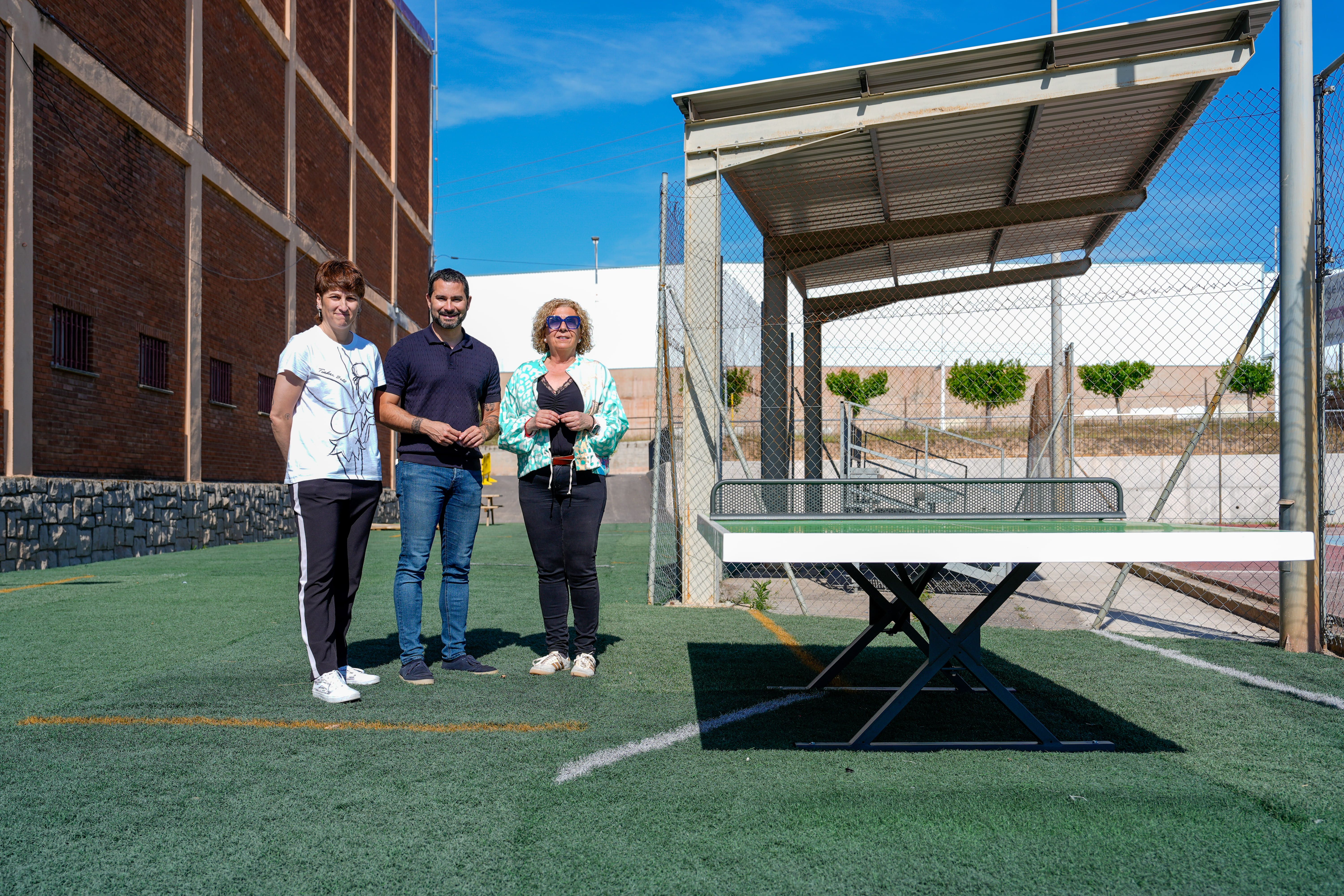 Visita Ciutat Esportiva Amparo Segura, Samuel Falomir i Ana Huguet