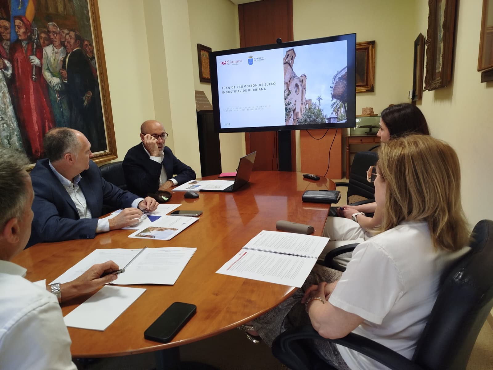 Reunió de l'alcalde de Burriana amb la Cambra de Comerç Reunió de l'alcalde de Burriana amb la Cambra de Comerç