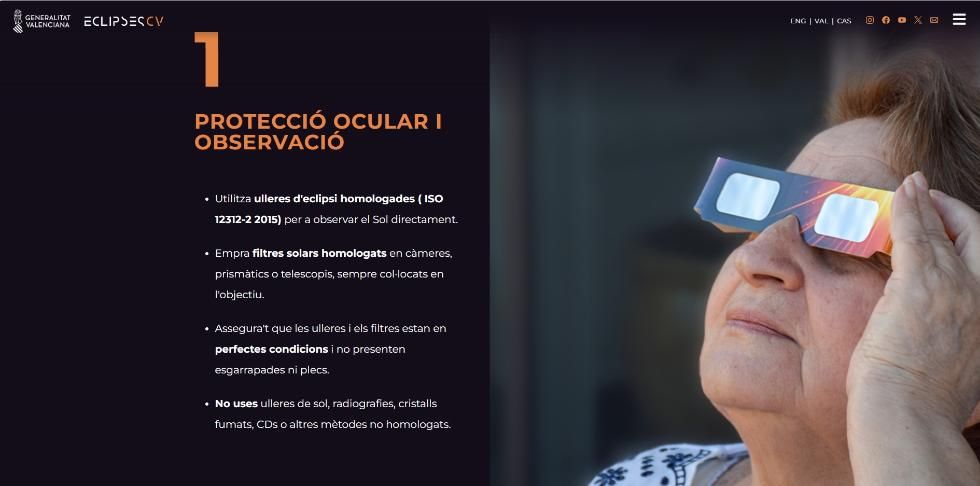 Inspección a gafas solares