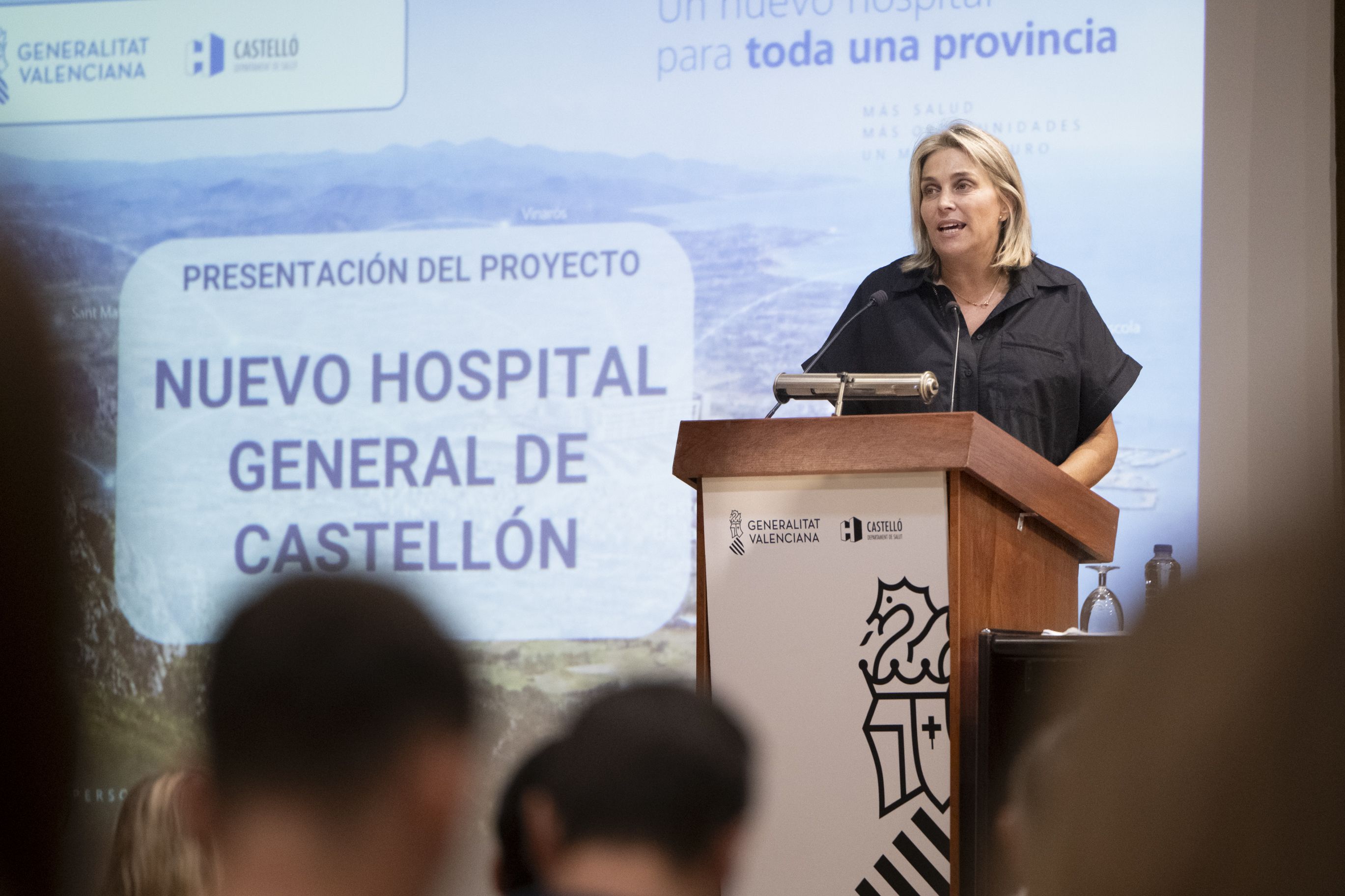 Marta Barrachina durant la presentació del nou Hospital General de Castelló