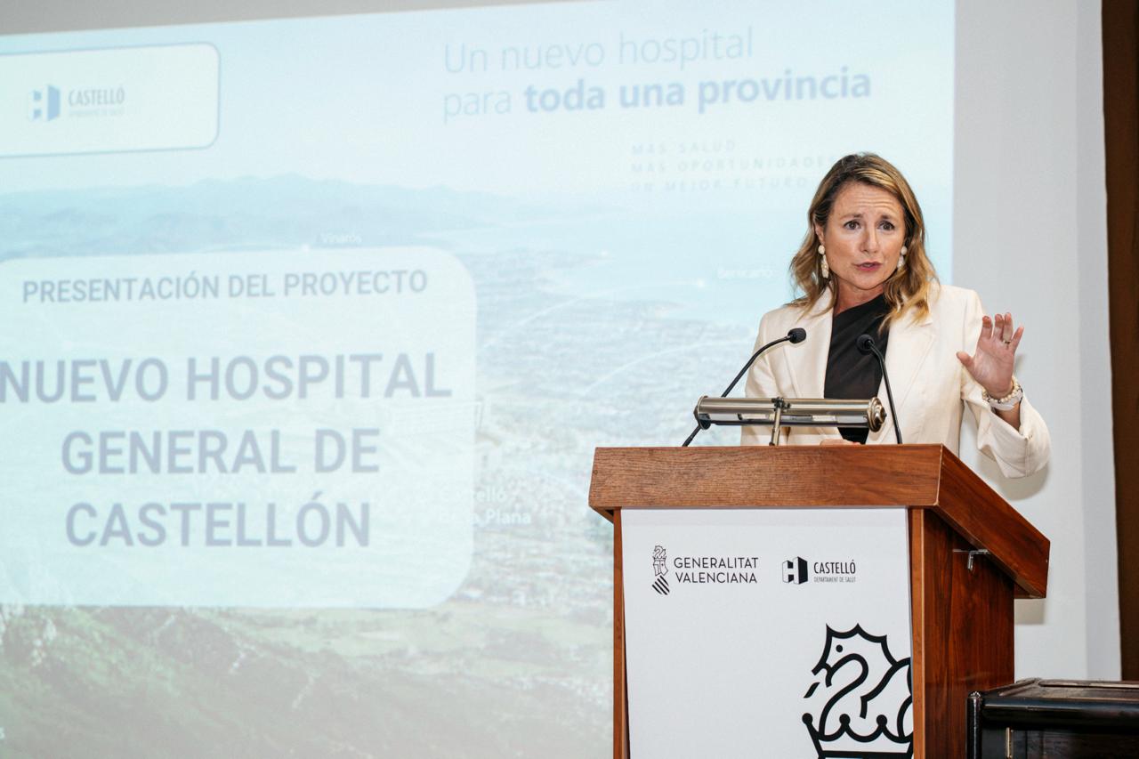 Begoña Carrasco durant la presentació del nou Hospital General de Castelló Begoña Carrasco durant la presentació del nou Hospital General de Castelló