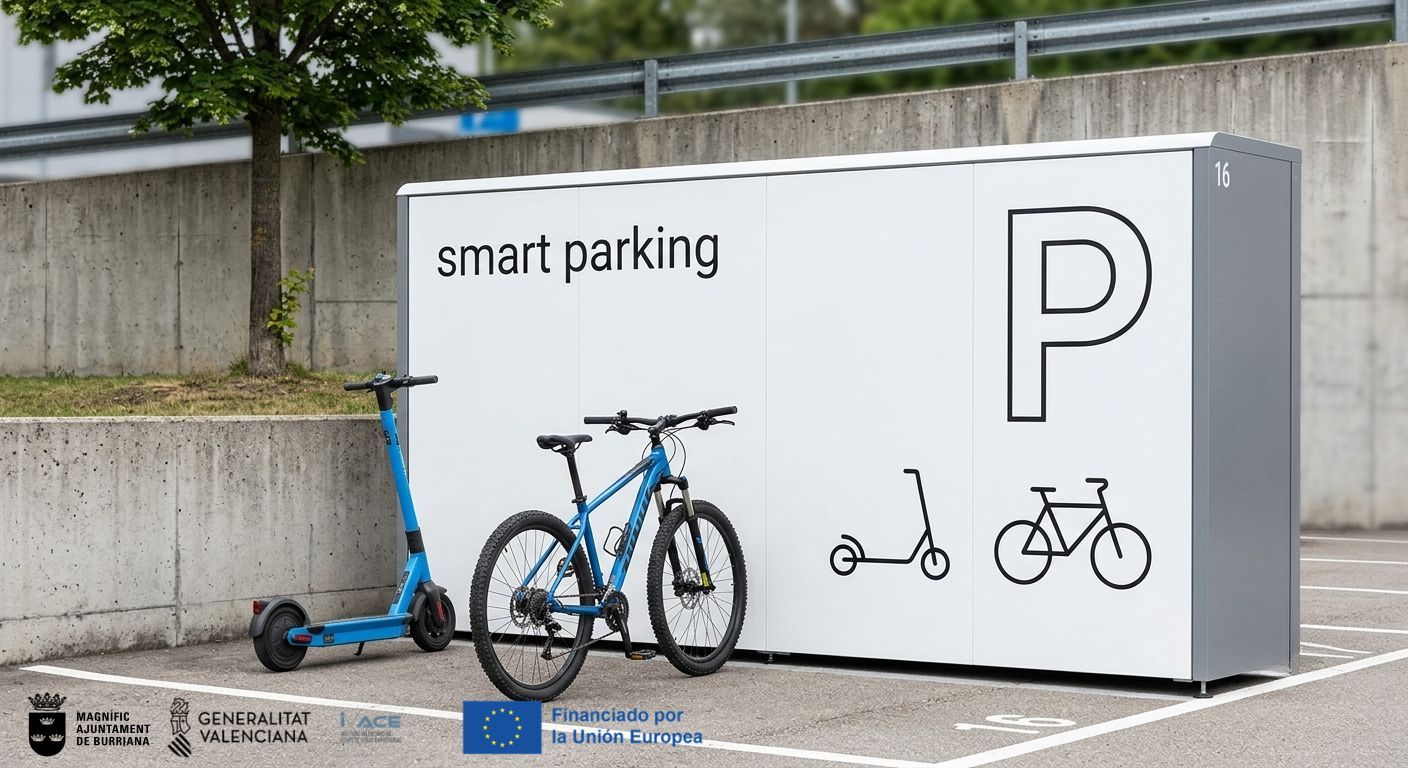 Aparcaments intel·ligents per a bicicletes i patinets a Burriana Aparcaments intel·ligents per a bicicletes i patinets a Burriana