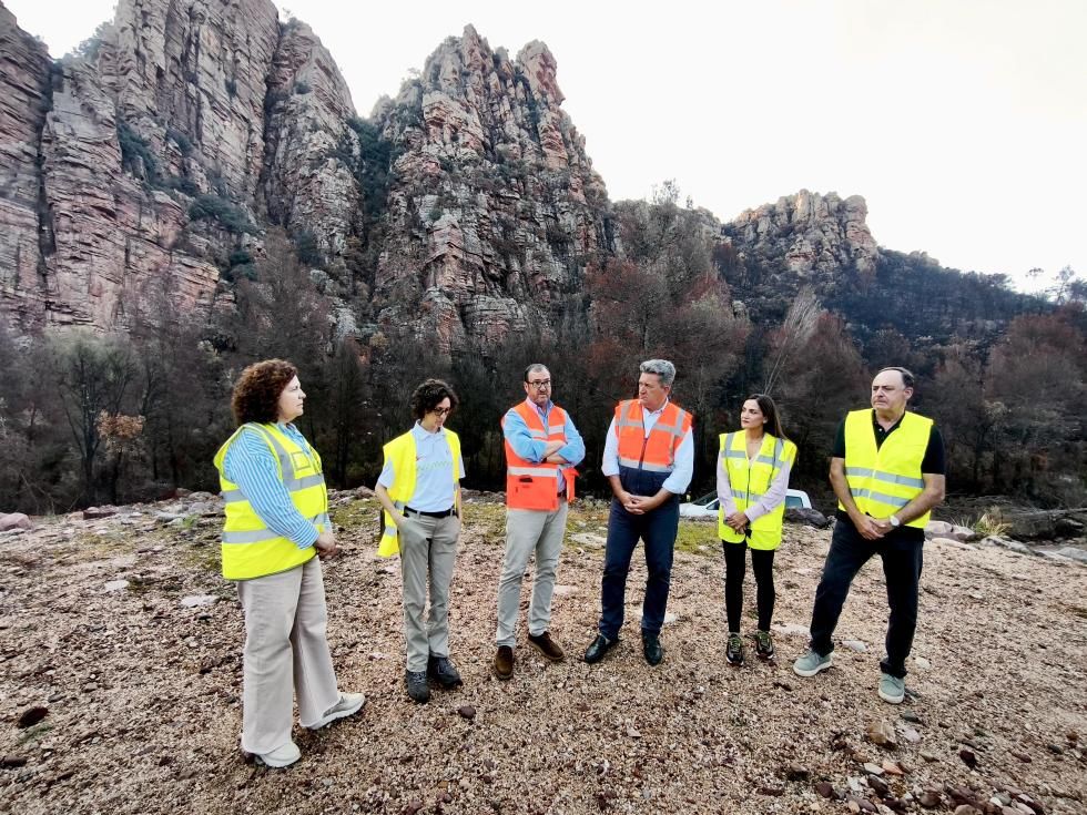 Visita a las obras de Artana por el incendio de la Vall d'Uixó