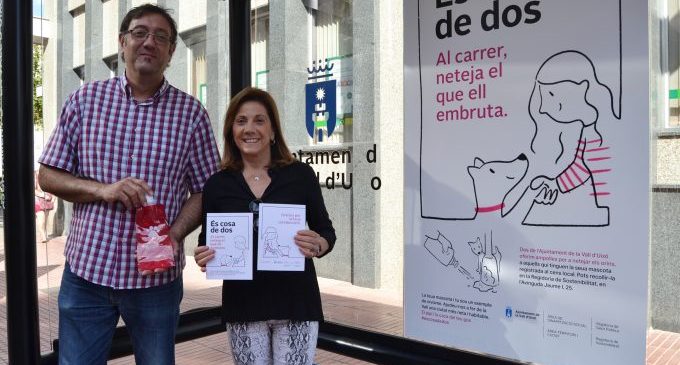 La Vall d'Uixó llança una campanya per a conscienciar sobre la neteja de l'orina de les mascotes en la via pública