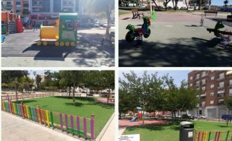 Finaliza el vallado de protección de los parques infantiles de Quarts de Calatrava y Santa Berta en Burriana