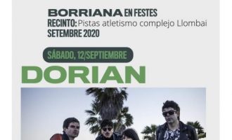 Sanitat autoritza un aforament de 800 persones per al concert de Dorian a Borriana del pròxim dissabte