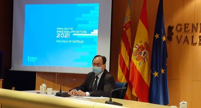 La provincia de Castelló se lleva 146 millones de los presupuestos de la Generalitat para 2021