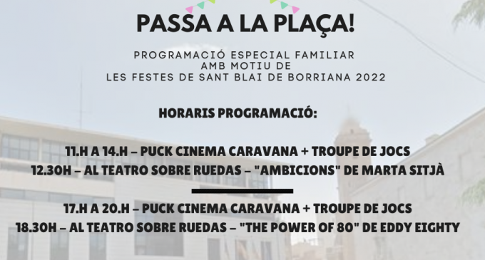 Teatre de carrer, jocs i música seran els protagonistes del festival 'Passa a la Plaça' a Borriana
