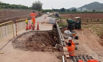 El Ayuntamiento de Almenara realiza obras en el camí Jover con la reconstrucción del muro y del asfaltado