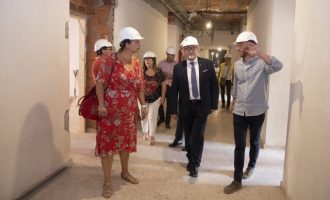 La Diputación acelera las obras de las aulas provisionales del edificio central de Penyeta Roja