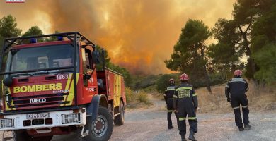 Més de 19.000 hectàrees calcinades en l'incendi de Begís