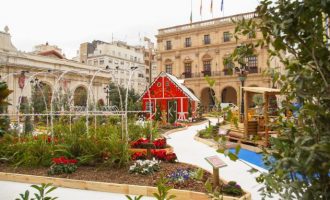 Castelló instal·la jardins efímers sostenibles en tots els districtes per a dinamitzar el Nadal