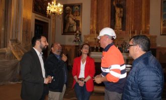 Castellón acomete obras de mejora en el altar y la cúpula de la basílica del Lledó para volver a recibir a la patrona el 5 de mayo
